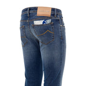 Blue Cotton Skinny Jean