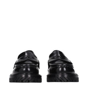 Black Leather Slip-On Loafers