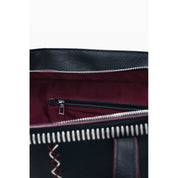 Black Polyurethane Women Shoulder Bag