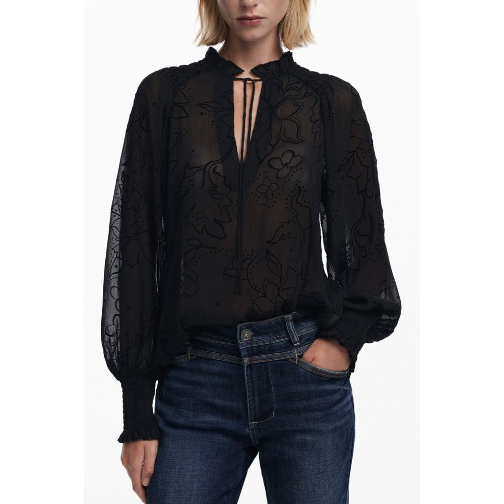 Nero Polyester Woman Blouse