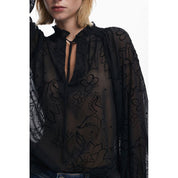 Nero Polyester Woman Blouse