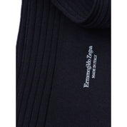 Navy Blue Wool Socks