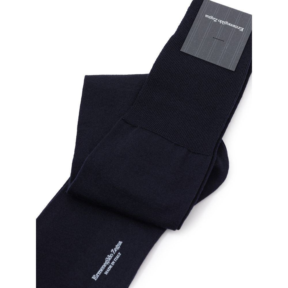 Navy Blue Wool Socks