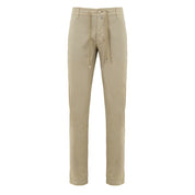 Beige Cotton Casual Pant