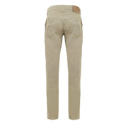 Beige Cotton Casual Pant