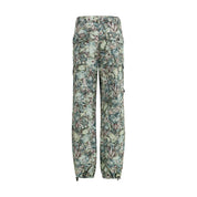 Multicolor Cotton Casual Pants