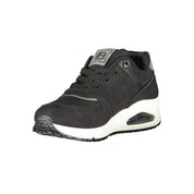 Black Polyurethane Women Sneaker