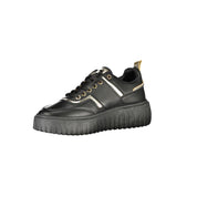 Black Polyester Women Sneaker