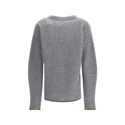 Ribbed Knit Wool Cardigan