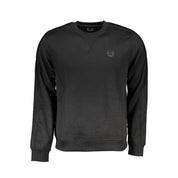 Black Polyester Men Sweatshirt