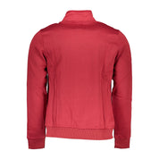 Red Polyester Men Sweatshirt