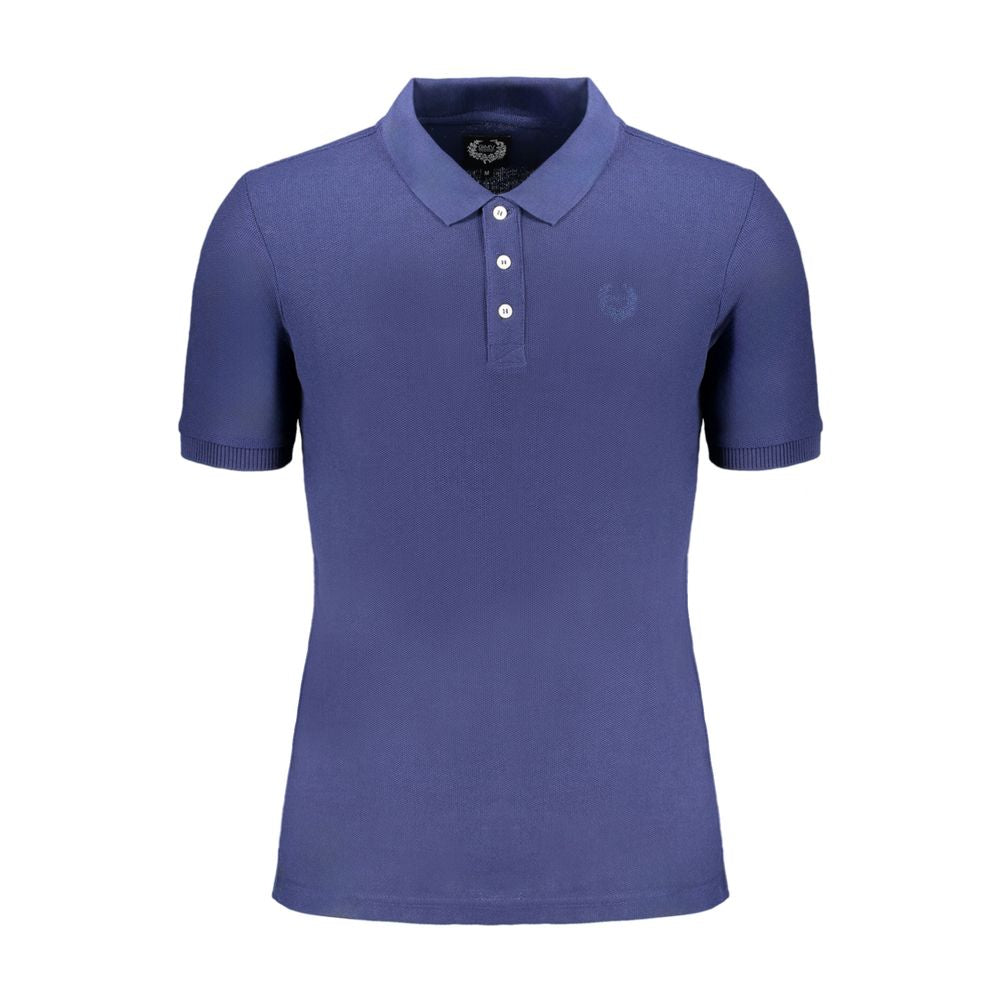 Blue Cotton Men's Polo Shirt