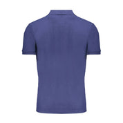 Blue Cotton Men's Polo Shirt