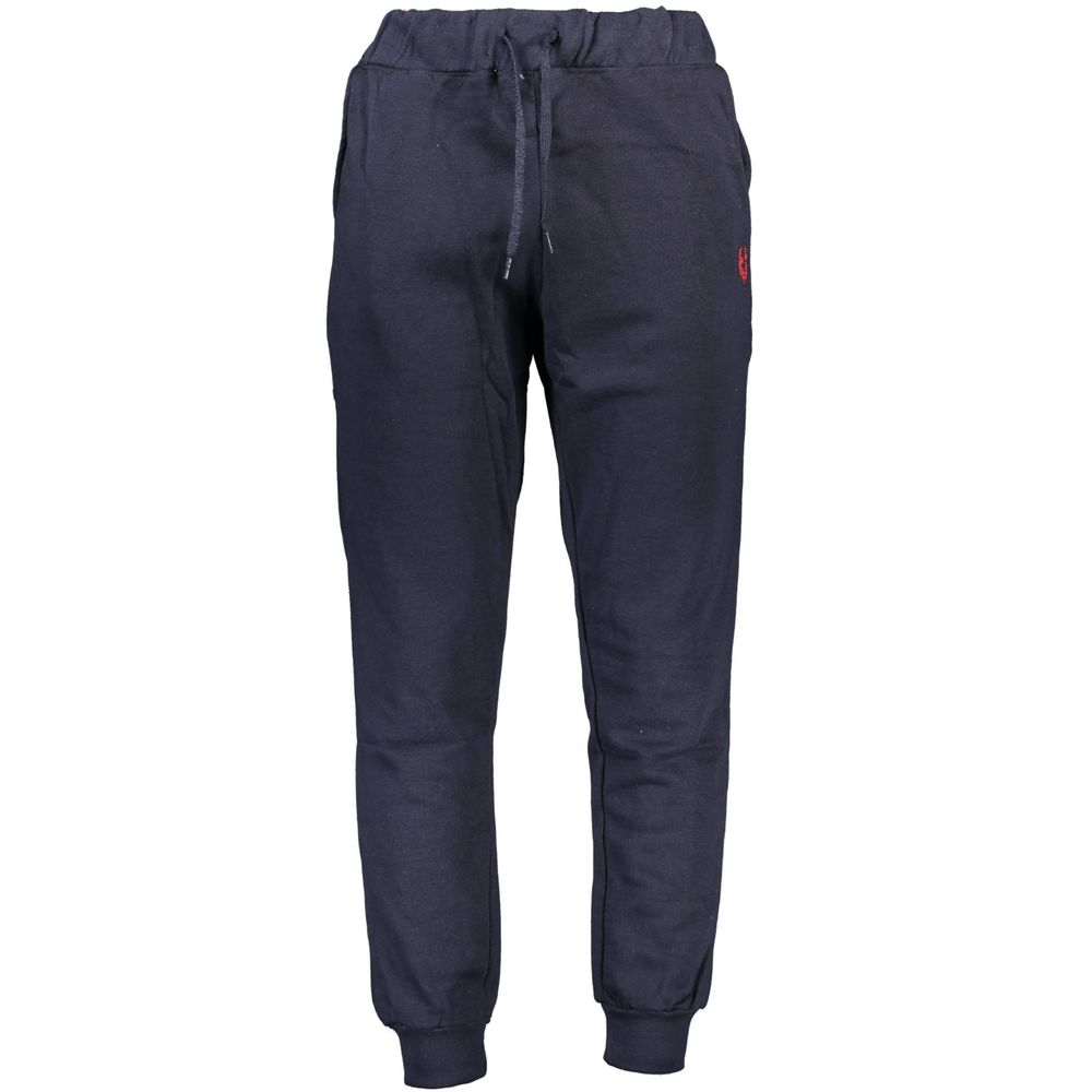 Blue Polyester Men's Track Pant