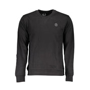 Black Cotton Men Sweatshirt