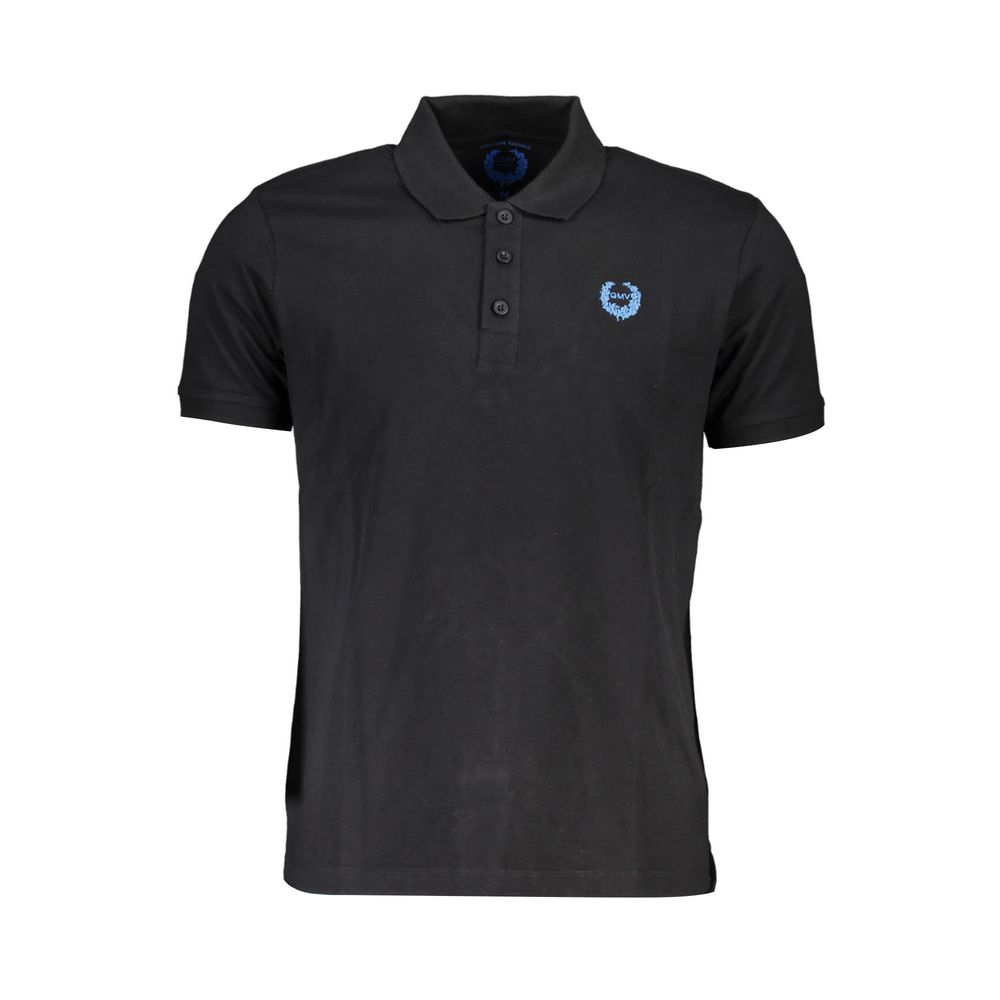 Black Cotton Men's Polo Shirt