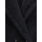 Black Alpaca Vicugna Pacos Coat
