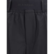 Black Fleece Wool Casual Pants