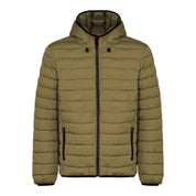 Green Polyester Men's Quilted Jacket