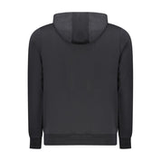 Black Cotton Men's Hooded Sweatshirt
