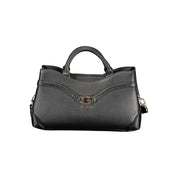 Black Polyurethane Women's Handbag