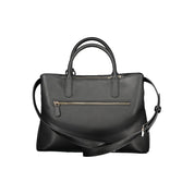 Black Polyurethane Women Handbag