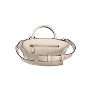 Beige Polyurethane Women's Handbag