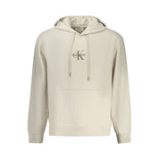 Beige Cotton Men's Hoodie