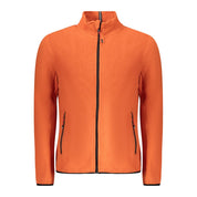 Orange Polyester Men Sweater