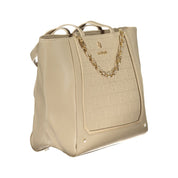 Beige PVC Women Handbag
