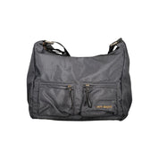Black Polyester Women Handbag