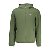Green Polyester Men Jacket
