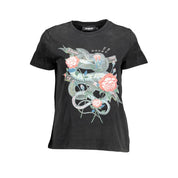 Black Cotton T-Shirt