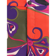 Multicolor Silk Casual Pants