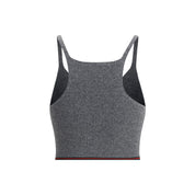 V-neck ribbed Top