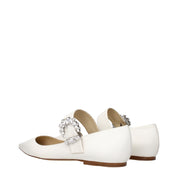 White Leather Ballet Flats