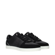 Black Leather Low Top Sneakers