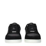 Black Leather Low Top Sneakers