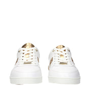 White Leather Low Top Sneakers