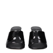 Black Leather Platform Sandals