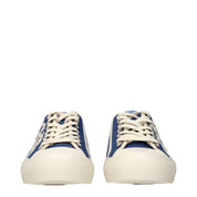 Blue Fabric Low Top Sneakers