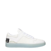 White Leather Low Top Sneakers