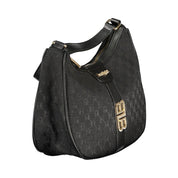 Black Polyester Women Handbag