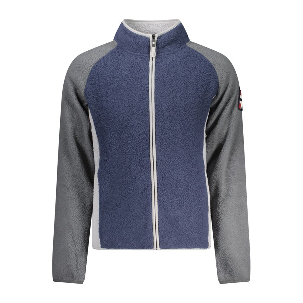 Blue Polyester Men's Sweatshirt