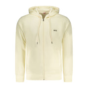 White Cotton Men's Hoodie Sweatshirt