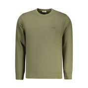 Green Cotton Men Sweater