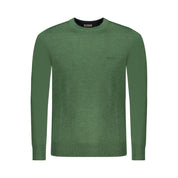 Green Wool Men Sweater