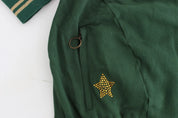 Green Mock Zip Cardigan Sweatshirt Sweater Jacket