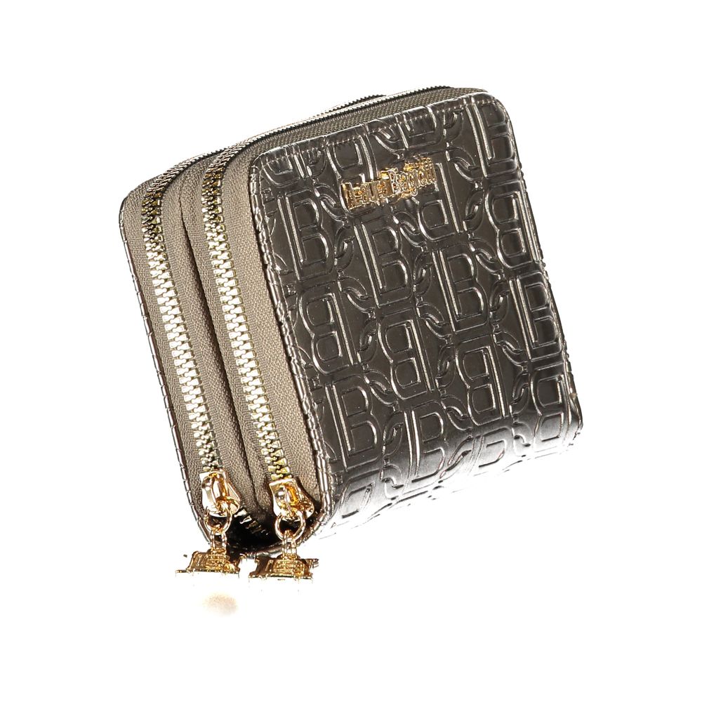 Grigio Polyurethane Women Wallet