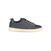 Blue Polyurethane Men Sneaker